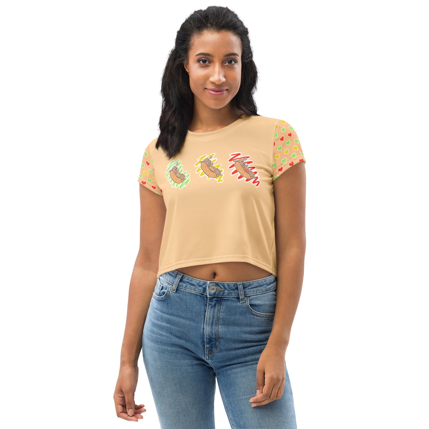 Hot Dog Lover Dog Mom Crop Top - Condiments - Boogs & Boop