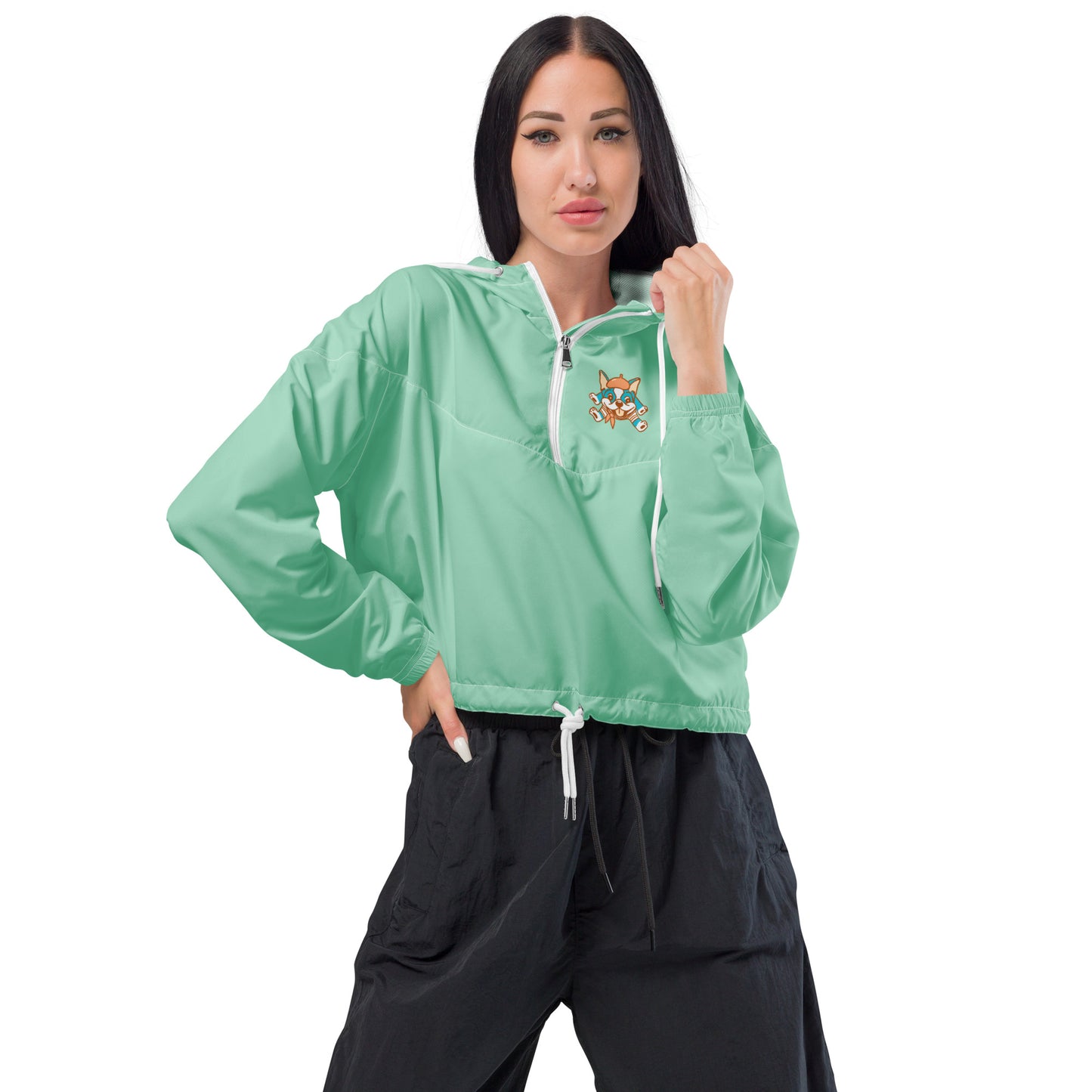 Beloved Breeds Frenchie Mom Cropped Windbreaker Raincoat