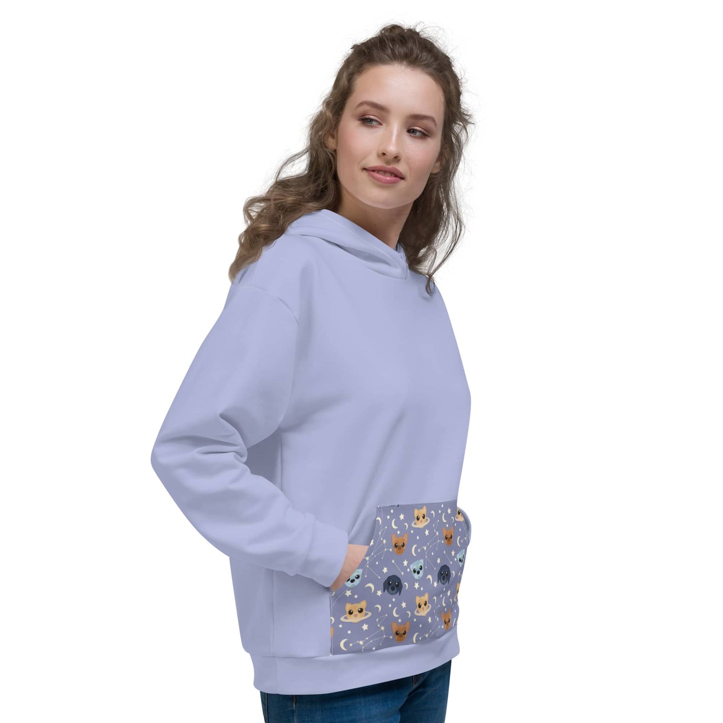 Shop Astro-Mutts Unisex Pullover Hoodie with large pocket by Boogs & Boop.