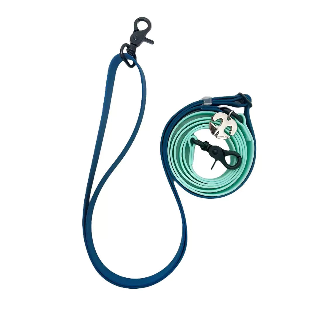 Shop 4-In-1 Convertible Hands-Free Waterproof Dog Leash - Nautical Blue by Boogs & Boop.