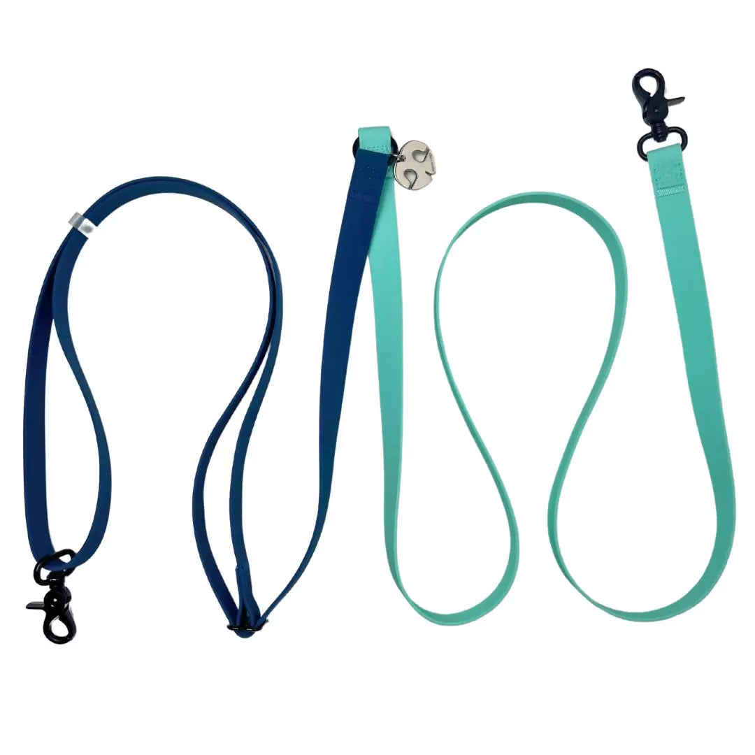 Shop 4-In-1 Crossbody Hands-Free Waterproof Dog Leash - Nautical Blue by Boogs & Boop.
