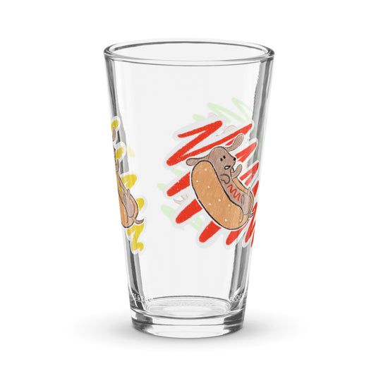 Hot Dog Lover Shaker Pint Glass (16 oz) - Boogs & Boop