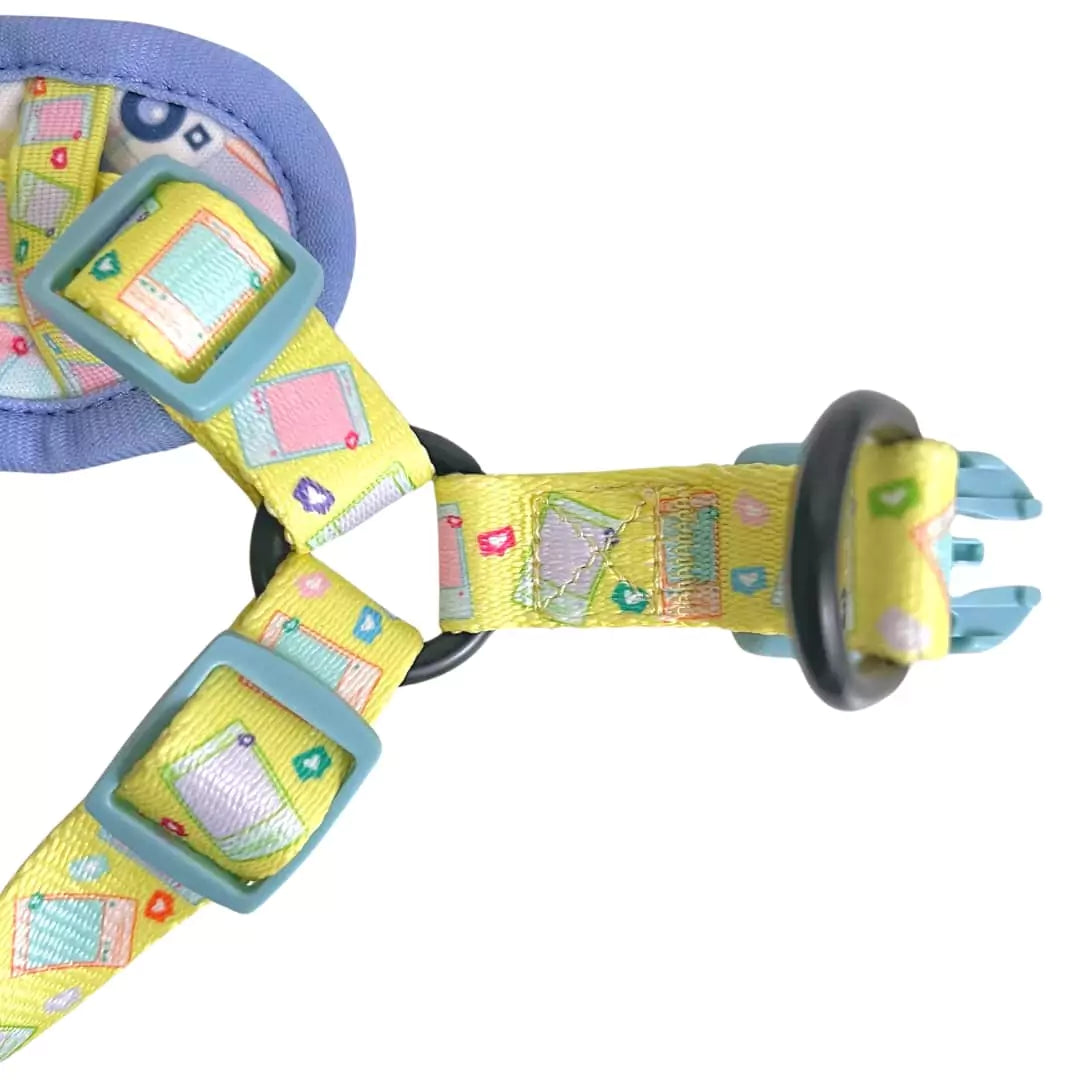 Shop Step-In Pawlaroid Pupfluencer Print Dog Harness for Instagram Dog Influencers by Boogs & Boop.