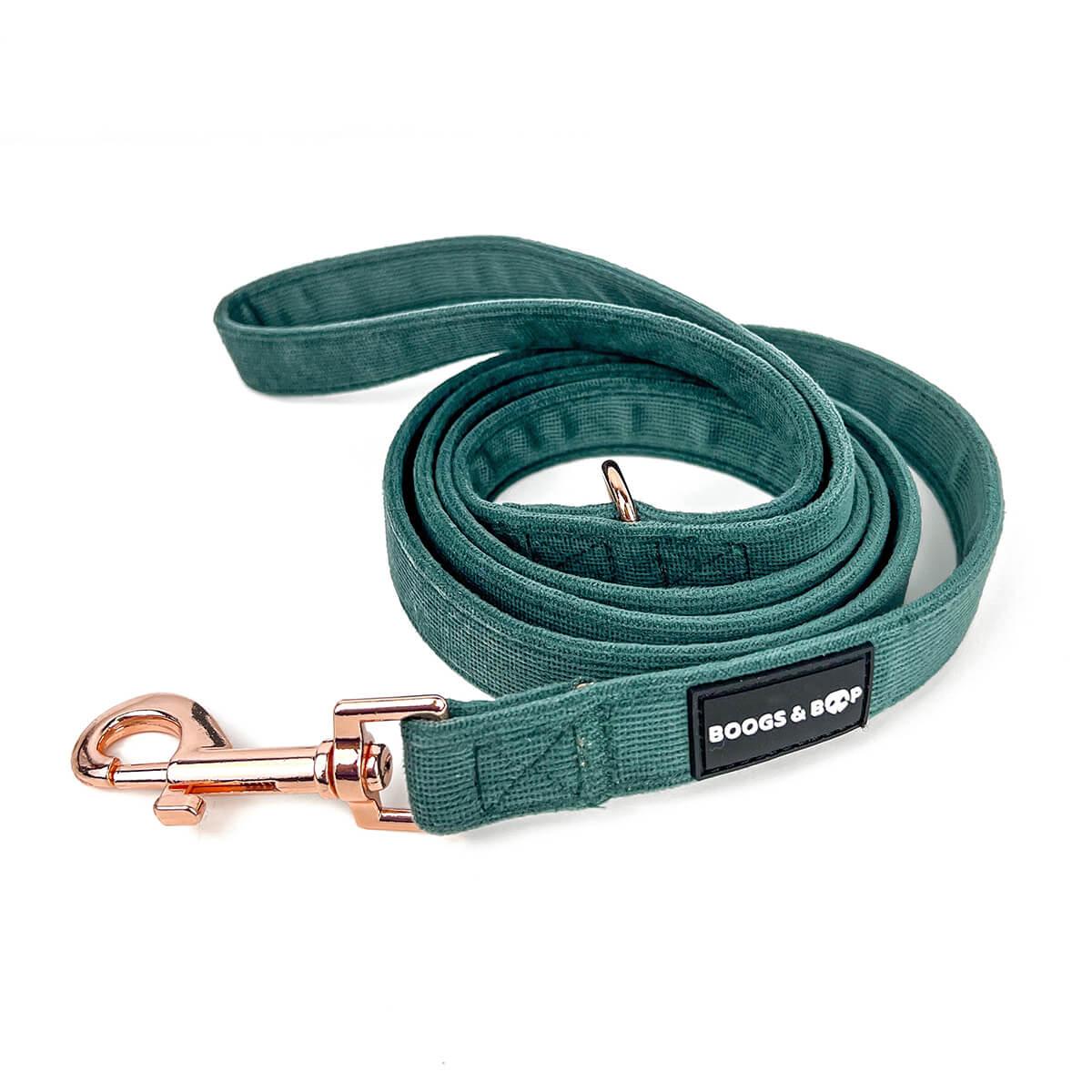 Shop Stylish Corduroy Dog Leash Moss by Boogs & Boop