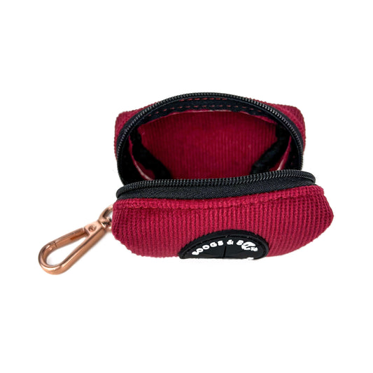 Shop Stylish and Handy Corduroy Waste Bag Dispenser Berry by Boogs & Boop