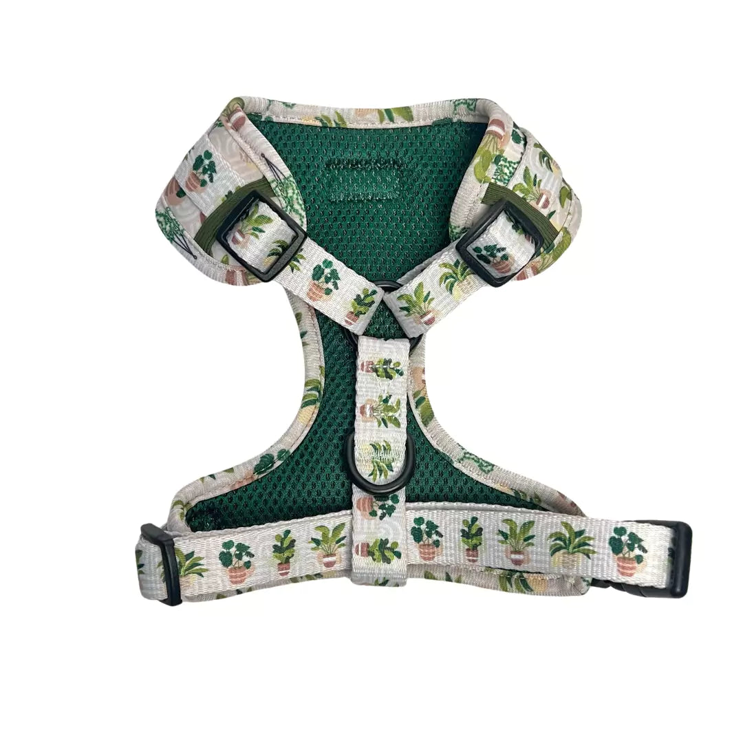 Shop Adjustable Boho Botanical Plant Dog Harness by Boogs & Boop.