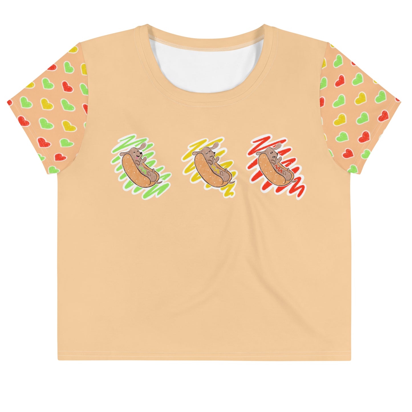 Hot Dog Lover Dog Mom Crop Top - Condiments