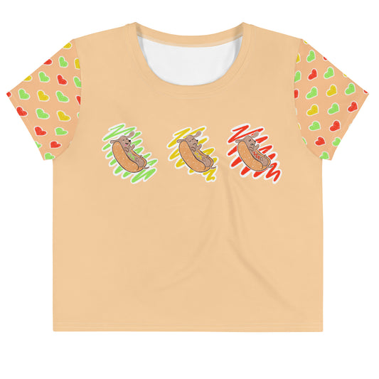 Hot Dog Lover Dog Mom Crop Top - Condiments - Boogs & Boop