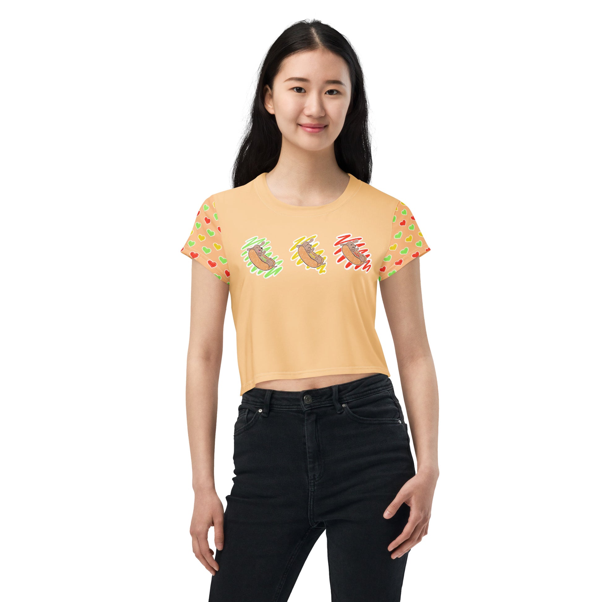Hot Dog Lover Dog Mom Crop Top - Condiments - Boogs & Boop