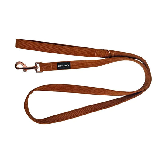 Shop Corduroy Dog Leash - Rust by Boogs & Boop.