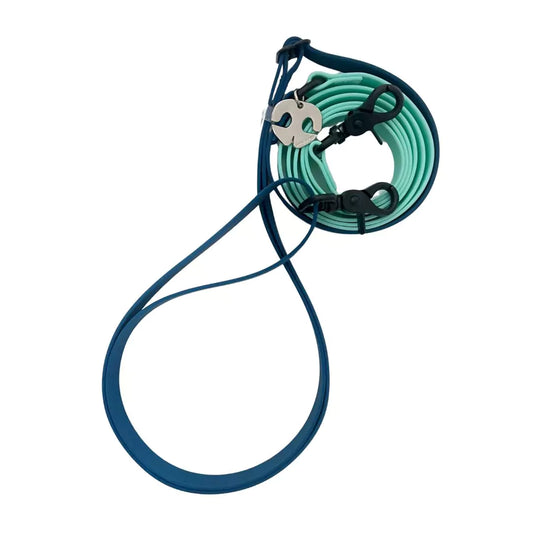 Shop 4-In-1 Hands-Free Waterproof Dog Leash with Traffic Handle - Nautical Blue by Boogs & Boop.