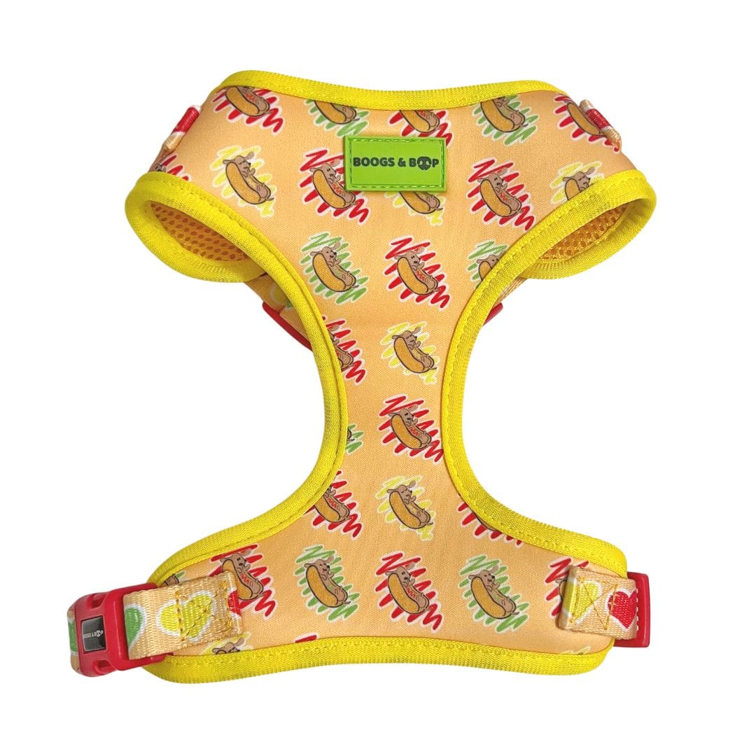 Shop Adjustable Hot Dog Lover Dog Harness by Boogs & Boop.