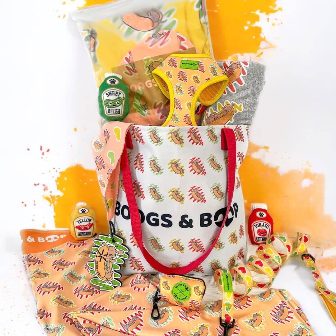 Hot Dog Lover Tote Bag by Boogs & Boop.