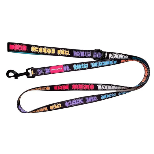 Shop Pawsitive Affirmations Fabric Dog Leash by Boogs & Boop.
