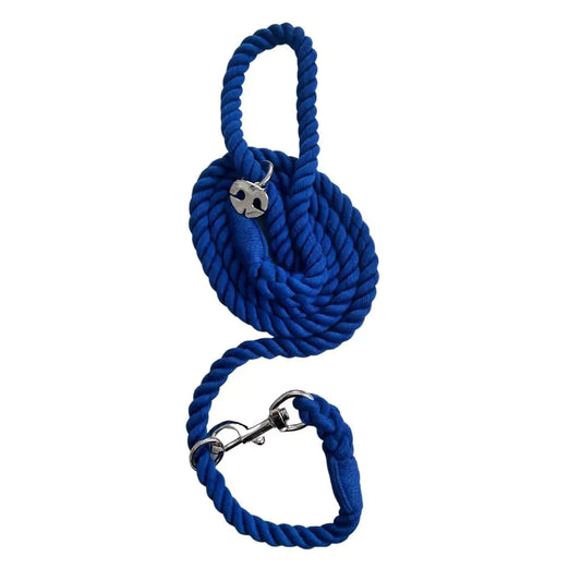 Shop Rope Dog Leash Collar Combo - Sapphire Blue by Boogs & Boop.