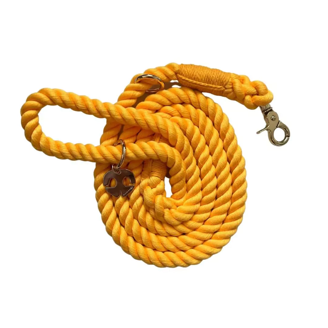 Shop Rope Dog Leash - Mustard Yellow by Boogs & Boop.