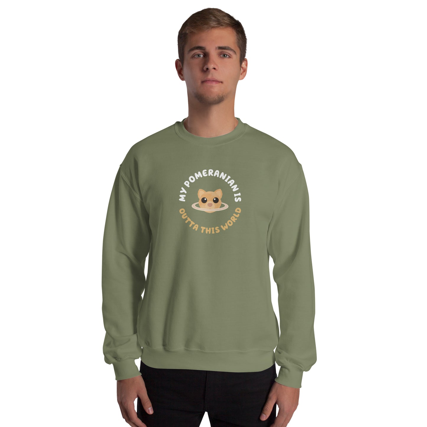Astro-Mutts Outta This World Unisex Sweatshirt - Pomeranian