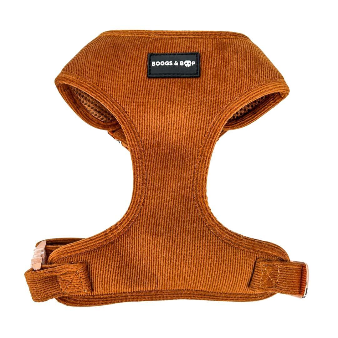 Shop Thick, Durable, and Adjustable Corduroy Dog Harness Rust by Boogs & Boop