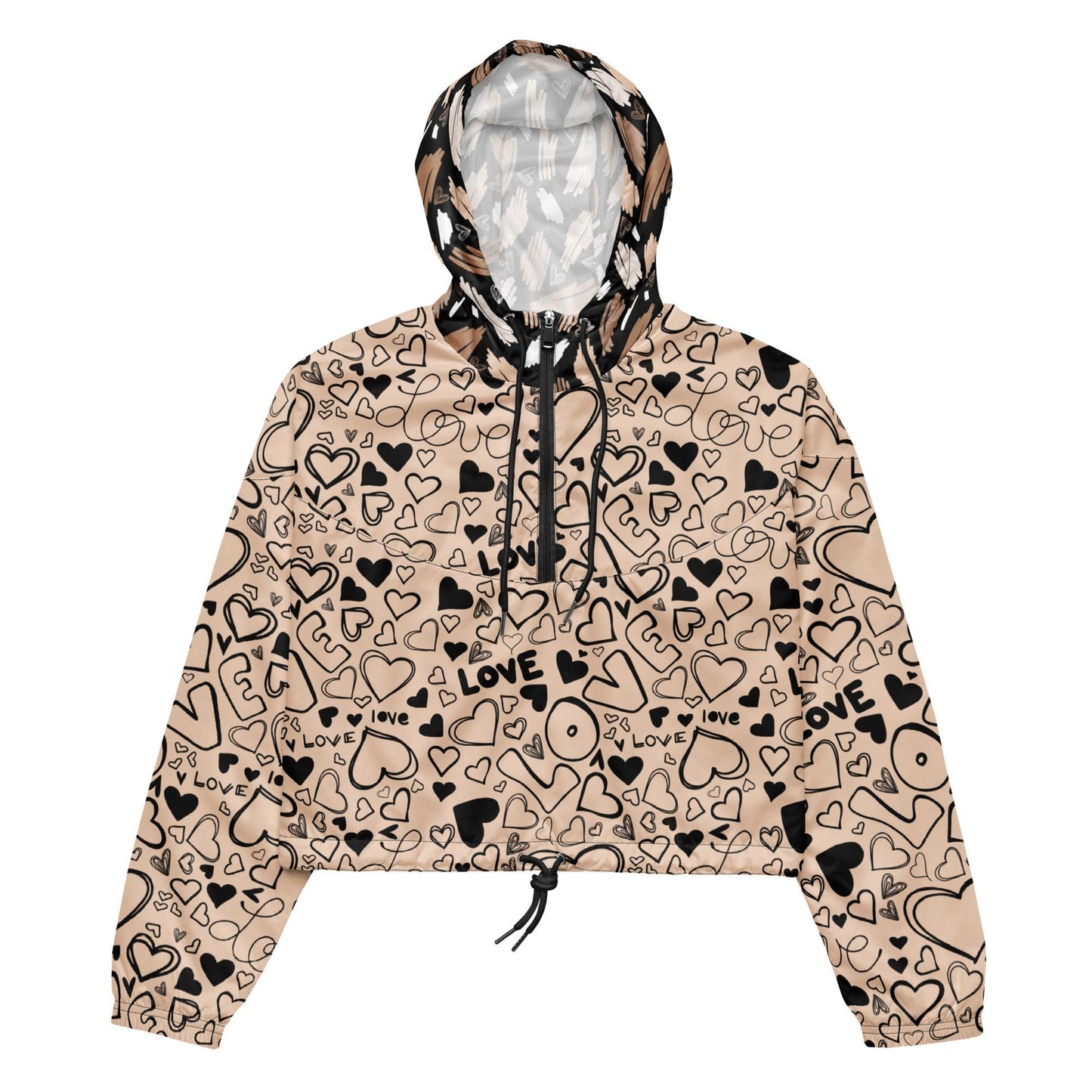 Shop Neutral Signature All-over Print Cropped Windbreaker by Boogs & Boop