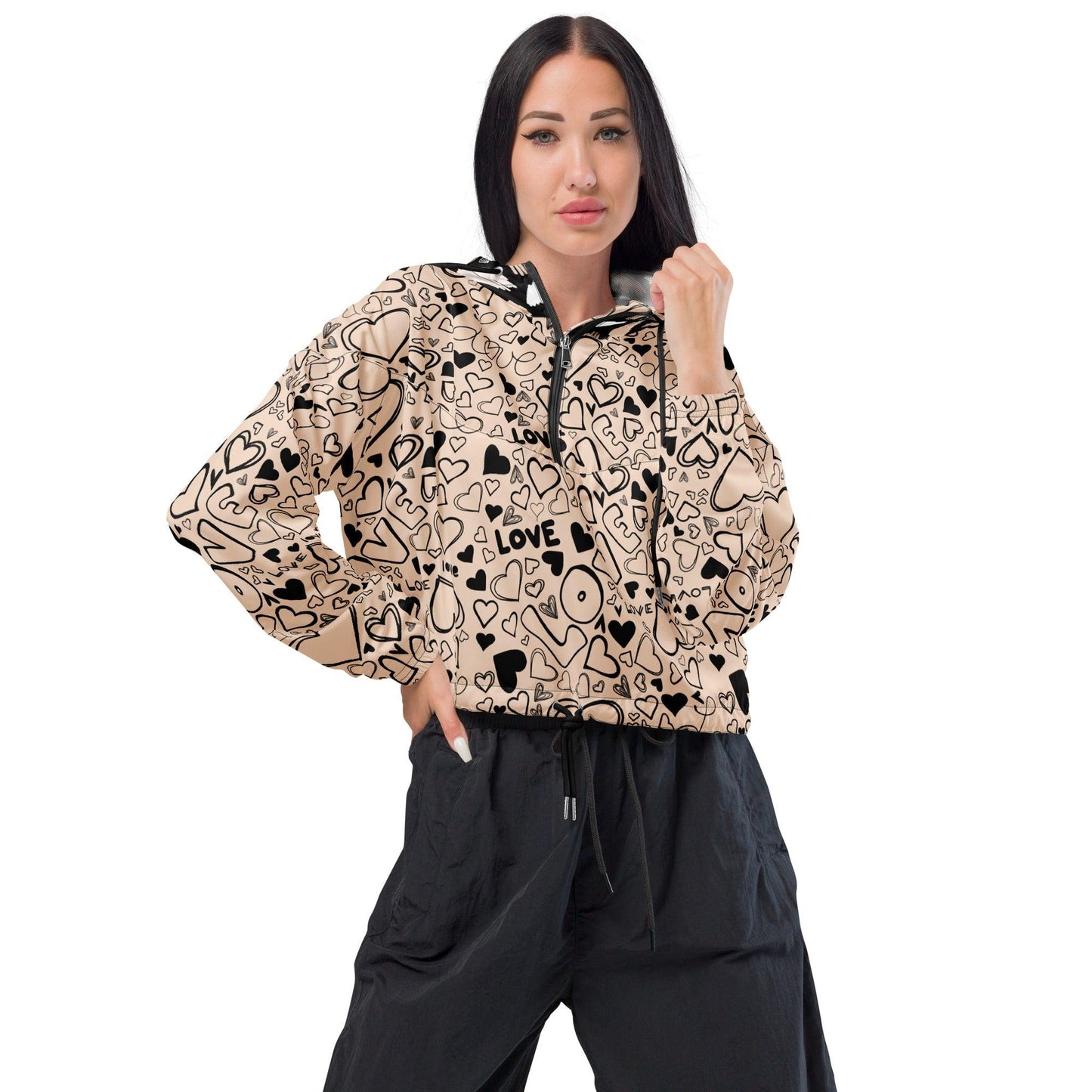 Shop Signature Print Cropped Raincoat by Boogs & Boop