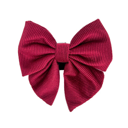 Shop Thick, Durable, and Easy-attach Corduroy Sailor Bow Tie Berry by Boogs & Boop