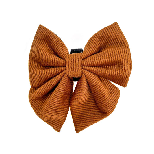 Shop Thick, Durable, and Adjustable Corduroy Sailor Bow Tie Rust by Boogs & Boop