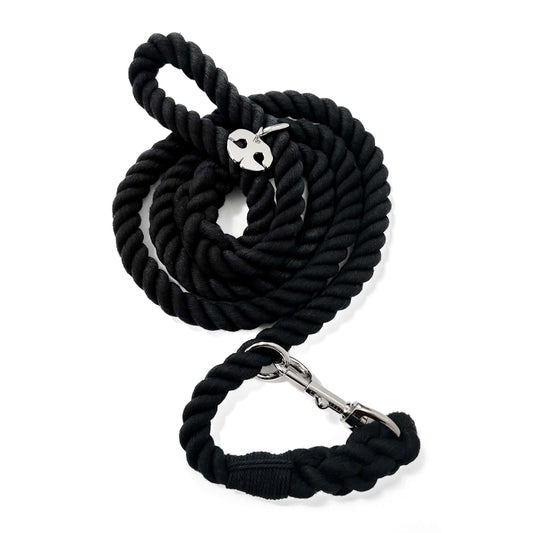Shop Rope Leash with Collar - Midnight Black by Boogs & Boop.