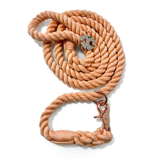 Shop Rope Leash with Collar - Peach by Boogs & Boop.