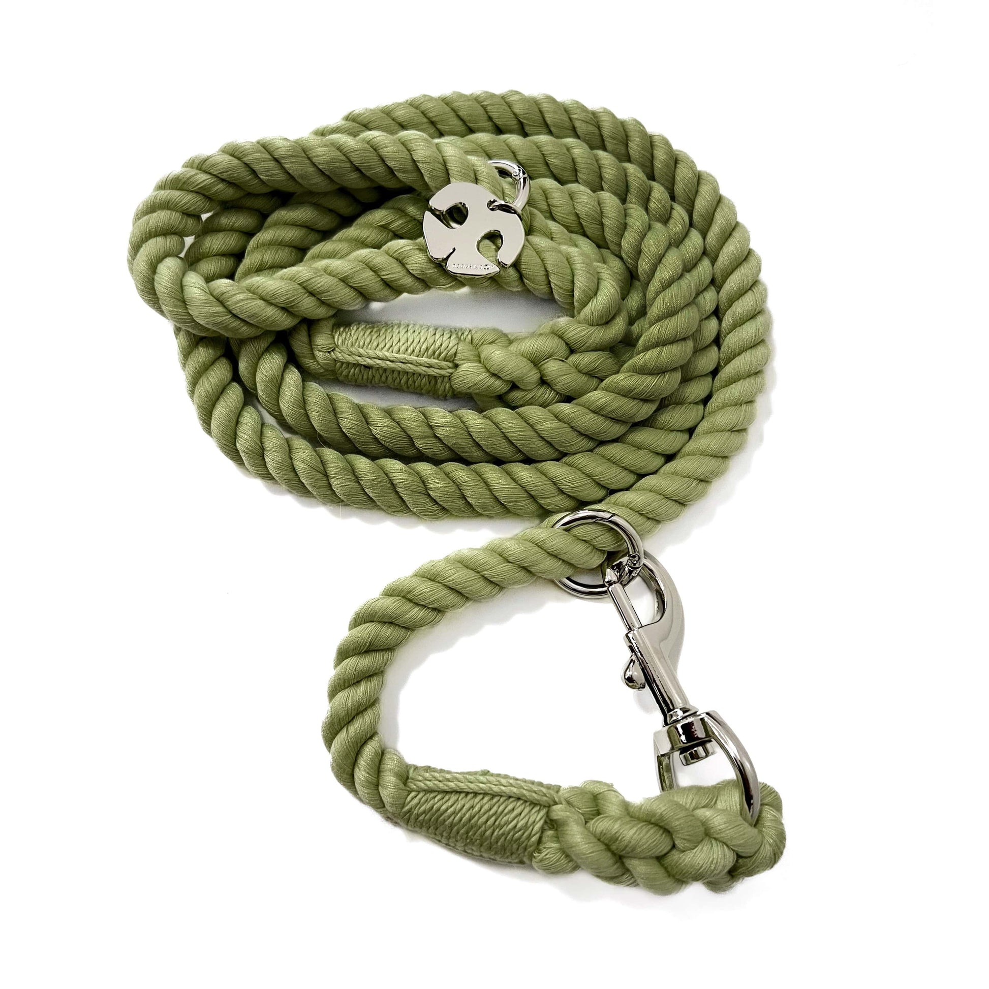 Shop Rope Leash with Collar - Sage Green by Boogs & Boop.