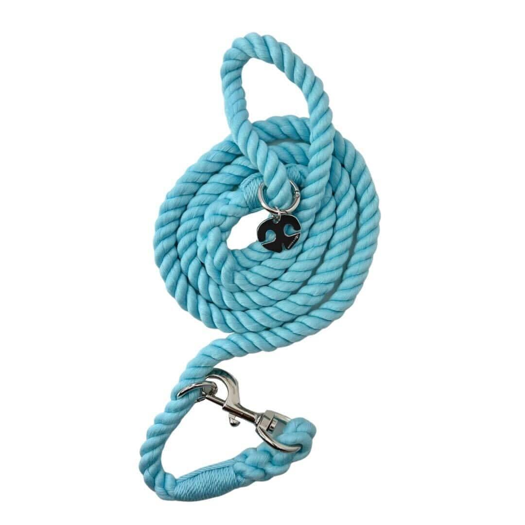 Shop Rope Leash with Collar - Sky Blue by Boogs & Boop.