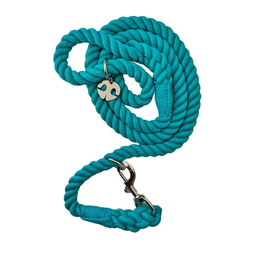 Shop Rope Leash with Collar - Turquoise by Boogs & Boop.