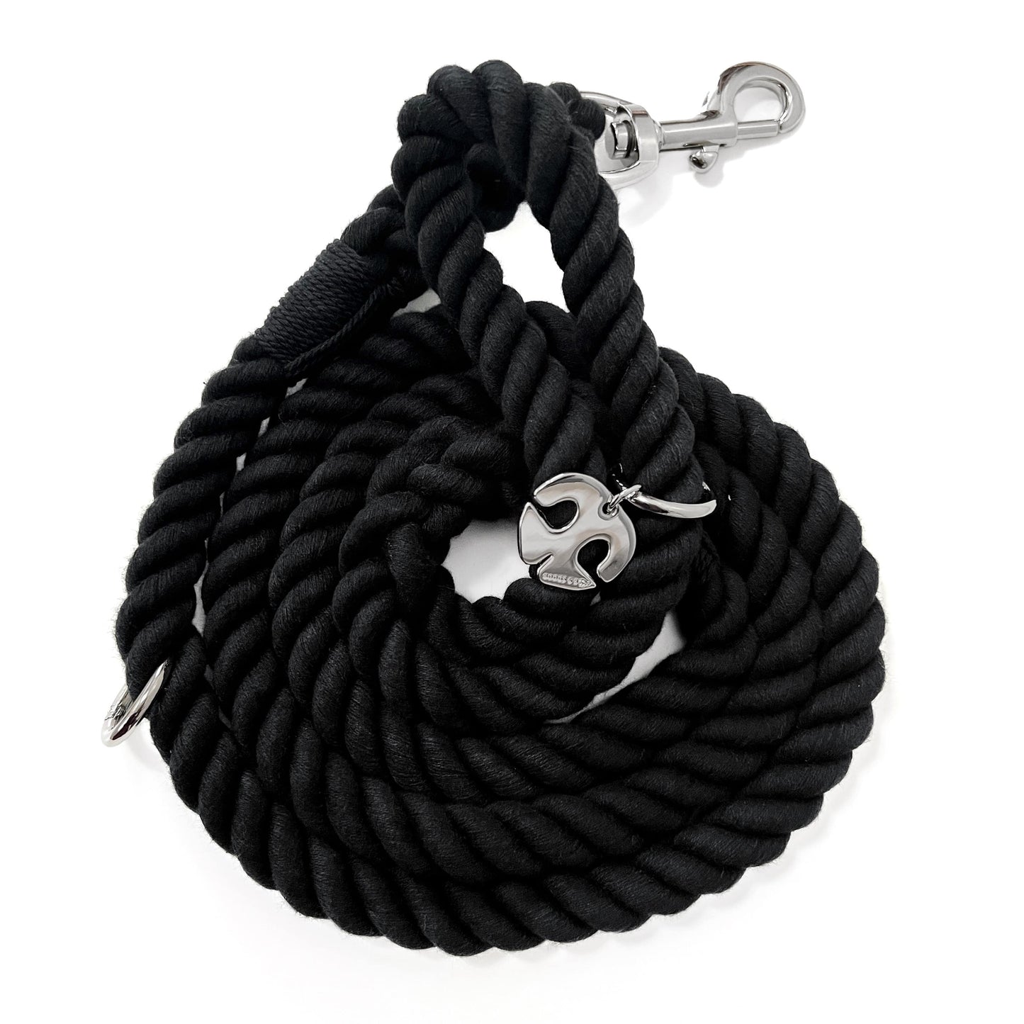 Rope Dog Leash - Midnight Black | Boogs & Boop