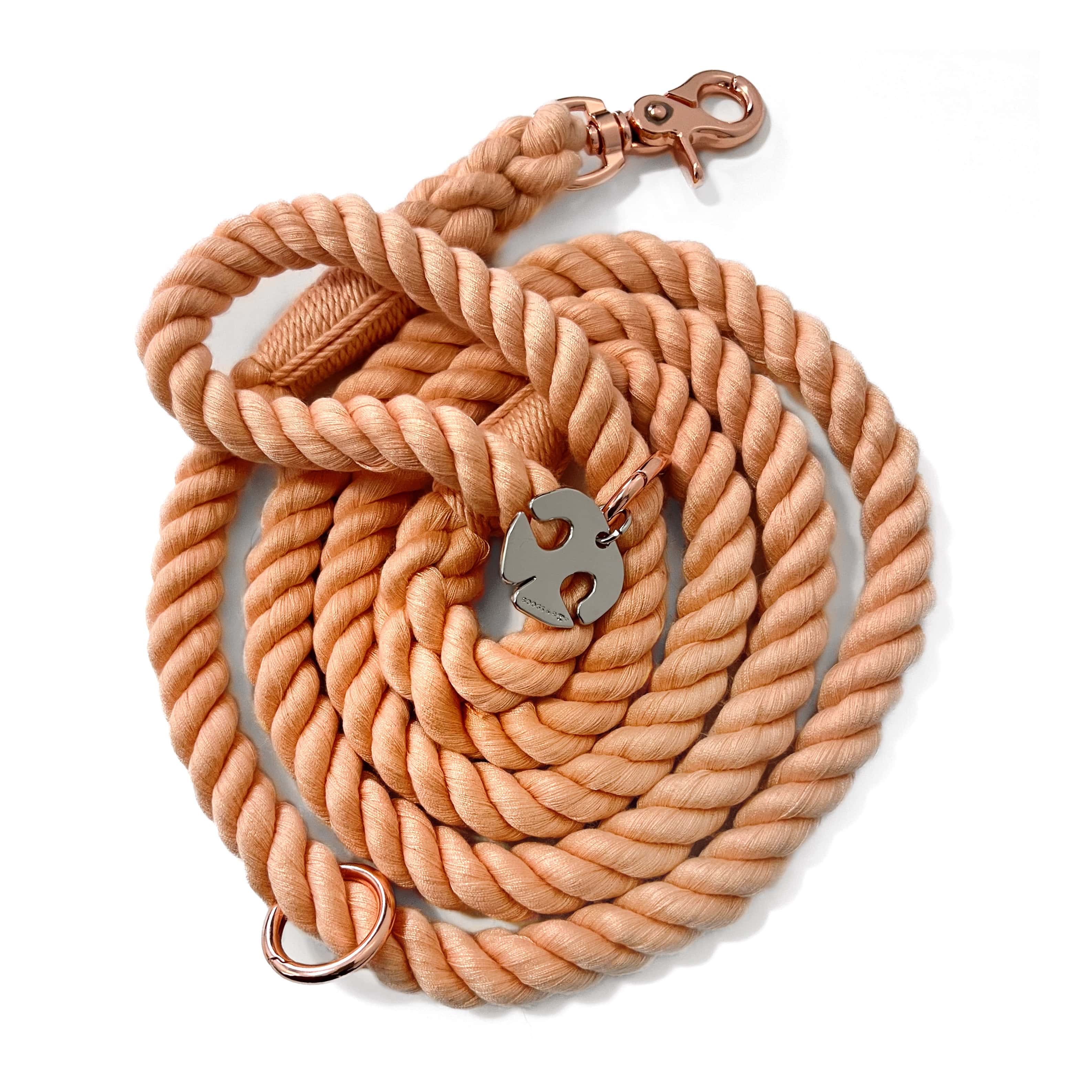 Rope Dog Leash - Peach | Boogs & Boop