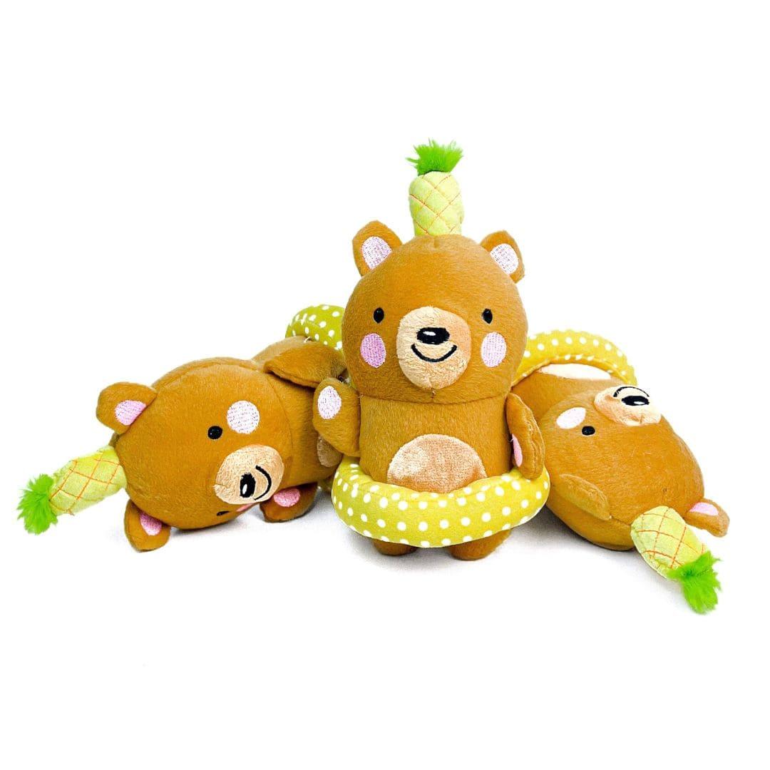 Shop Plush Spring Break Teddy Bear Dog Toy with Squeaker by Boogs & Boop